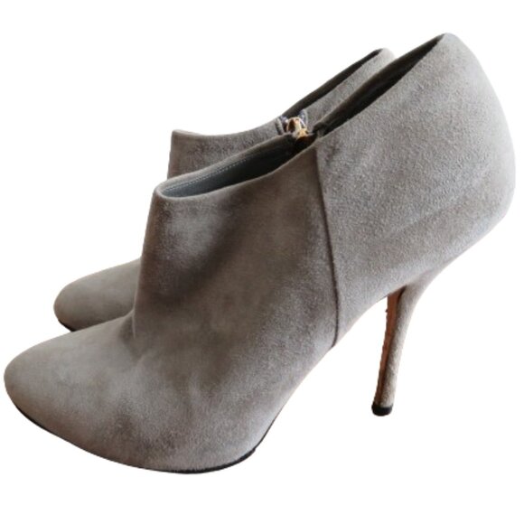 Gucci Shoes - GUCCI Gray Suede Leather Sofia Heeled Booties Shoes - Size EU 38.5 / US 8